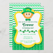 St. Paddy's Day Anniversaire Fête Invitation (Devant / Derrière)