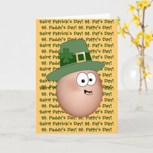 St. Paddy's Day Egg, Saint Patrick's Day! Kaart (Gele Bloem)
