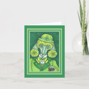 ST. PADDY'S IRISH GROENE FRANSE POODLE, LUCKY DOG FEESTDAGEN KAART
