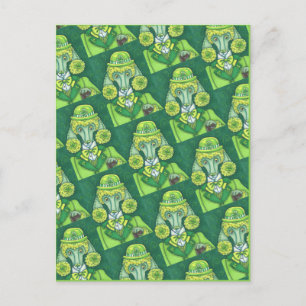 ST. PADDY'S IRISH GROENE FRANSE POODLE, LUCKY DOG FEESTDAGENKAART