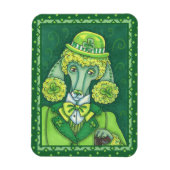 ST. PADDY'S IRISH GROENE FRANSE POODLE, LUCKY DOG MAGNEET (Verticaal)