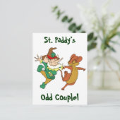 St. Paddy's Odd Couple Briefkaart (Staand voorkant)