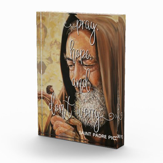 St. Padre Pio | Bekleding witboek offerte Fotoblokken (Rechts)