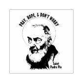 St. Padre Pio Capuchin Priest katholieke Rubber St Rubberstempel (Afrduk)