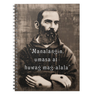 St. Padre Pio katholieke Saint Philippine citaat Notitieboek