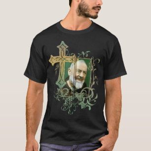St. Padre Pio Prayer Kruiskatholieken Heilige Zage T-shirt