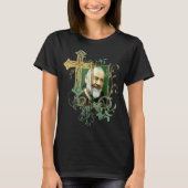 St. Padre Pio Prayer Kruiskatholieken Heilige Zage T-shirt (Voorkant)
