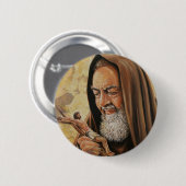St. Padre Pio Priest Stigmatist Ronde Button 5,7 Cm (Voorkant /achterkant)