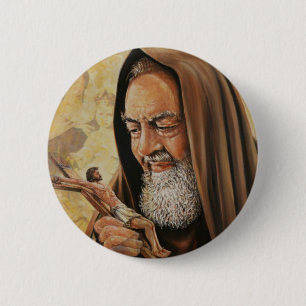 St. Padre Pio Priest Stigmatist Ronde Button 5,7 Cm