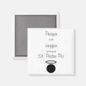 St. Padre Pio Quote Magnet Magneet (Voorkant / Achterkant)