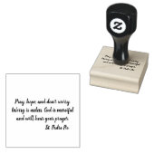 St. Padre Pio Quote over zorgen Rubberstempel (Gestempeld)