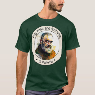 St Padre Pio religieuze citaten cadeau inspirerend T-shirt