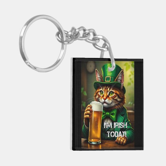 St. Pat Cat Sleutelhanger (Voorkant Links)