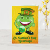 St. Pat Green Man Invitation ou salutation (Fleur jaune)