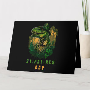 St Pat Trex Dag Leprechaun Dinosaur Dino Gelukkig Kaart