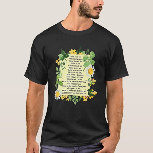 St Patrick Breastplate Prayer Patrick's Day kathol T-shirt (Voorkant)