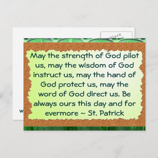 St Patrick briefkaart (Voorkant / Achterkant)