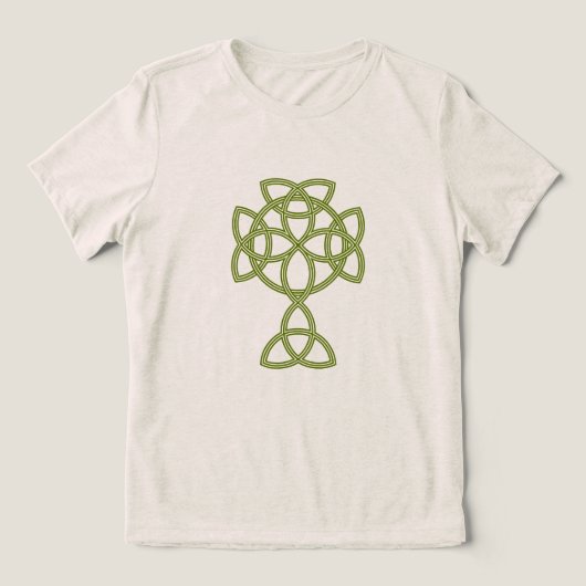 St. Patrick Celtic Cross | Trinity Knot & Quote Tri-Blend Shirt (Design voorkant)