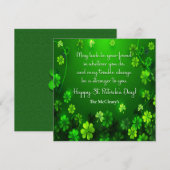 St. Patrick-citaat 'May Luck' kerstkaart (Voorkant / Achterkant)