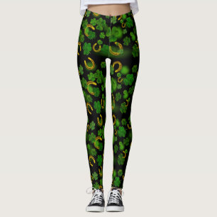 St. Patrick Clover Leggings Motifs