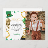 St Patrick dag Shamrock Verjaardag Dank u Kaart (Voorkant / Achterkant)