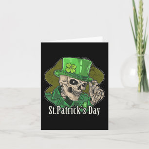 St. Patrick Dag Skelet Klaver Pret Sarcasme Kaart