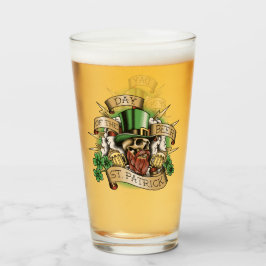 St. Patrick, Dag van de Beer, Skull, Leprechaun, Glas