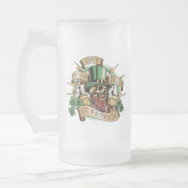 St. Patrick, Dag van de Beer, Skull, Leprechaun, Matglas Bierpul
