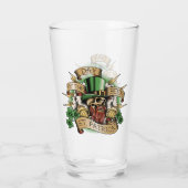 St. Patrick, Dag van het Bier, Schedel, Leprechaun Glas (Achterkant)