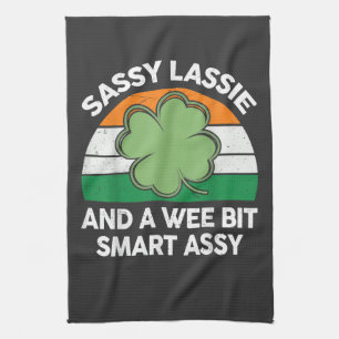 St. Patrick Dag Vrolijke Meid Grappige Shamrock Ie Theedoek