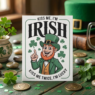 St. Patrick-dagen Kus Me Ik Ben Iers Feestdagenkaart