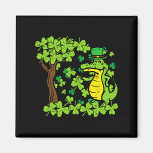 St Patrick Day Alligator Shamrock Saint Pattys Her Magneet