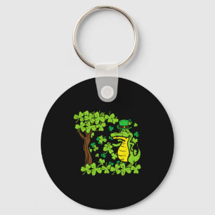 St Patrick Day Alligator Shamrock Saint Pattys Her Sleutelhanger