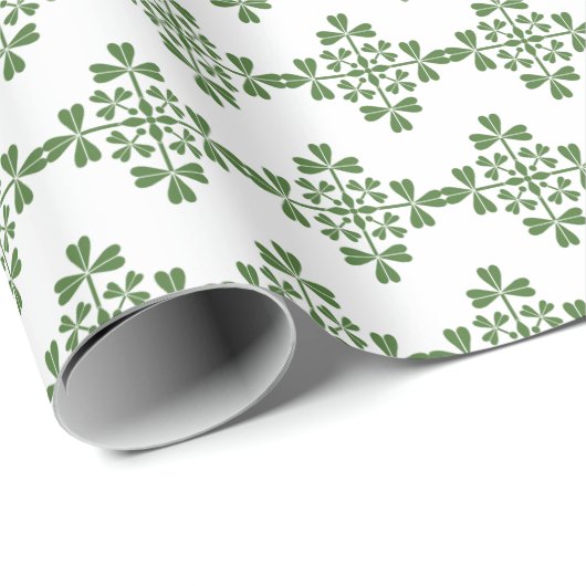 St. Patrick Day Clovers Shamrocks Irish Green Cadeaupapier (Rol Hoek)