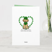 St. Patrick Day de Cartoon van het Golden Kaart (Achterkant)