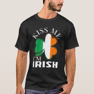 St Patrick Day Funny Kiss Ik ben Lets Clover Gi T-shirt