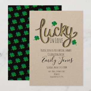 St Patrick Day Gelukkig Verliefd Gouden Bruiloft  Kaart