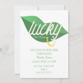St Patrick Day Geluks Bruiloft Borrel Lip Groen Kaart (Voorkant)