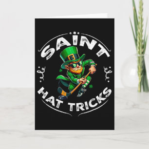 St Patrick Day Heilige Hoedentruc Grappige Hockey Kaart