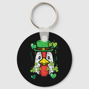 St Patrick Day Irish Chicken Saint Paddys Boerderi Sleutelhanger