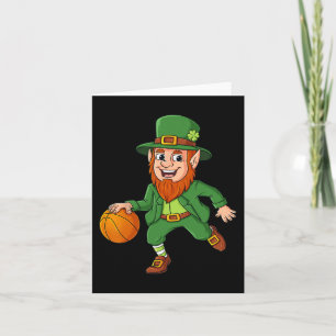 St Patrick Day Leprechaun Basketball Lucky Boys G Kaart