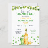 St Patrick Day Let's Get Shamrocked Party Kaart (Voorkant)