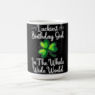 St Patrick Day Lucky Shamrock Clover Happy Birthd Koffiemok
