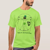 St. Patrick' Day met Iers Vitruviaans man T-shirt (Voorkant)
