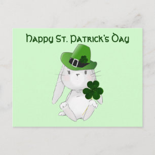 St. Patrick' Day met Irish Bunny, klaar voor de we Briefkaart