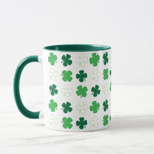 St Patrick Day Mug Shamrock vert irlandais
