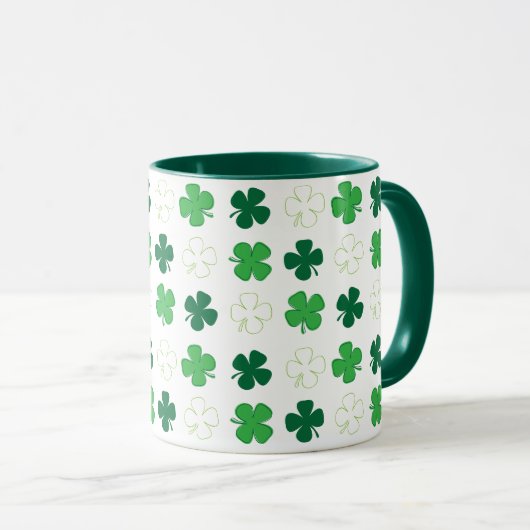St Patrick Day Mug Shamrock vert irlandais (Devant droit)