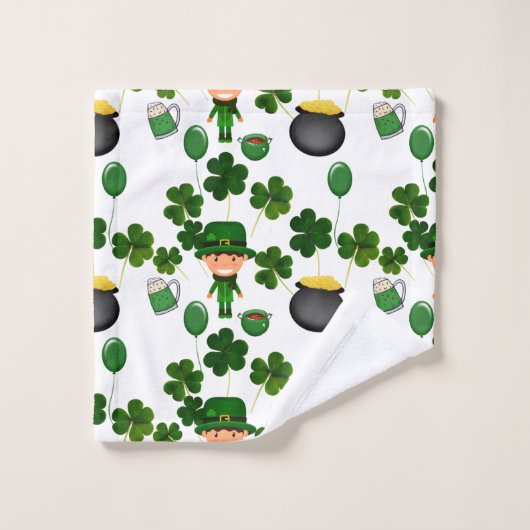 St. Patrick Day Pattern Bad Handdoek (Wasdoekje)