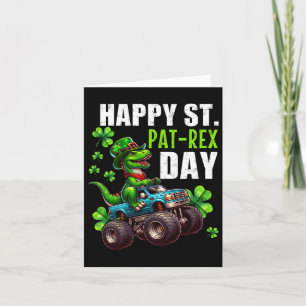 St Patrick Day T-rex Monster Truck Kaart