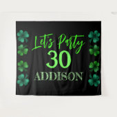 St Patrick Day Verjaardag Lets feest achtergrond Wandkleed (Voorkant (horizontaal))